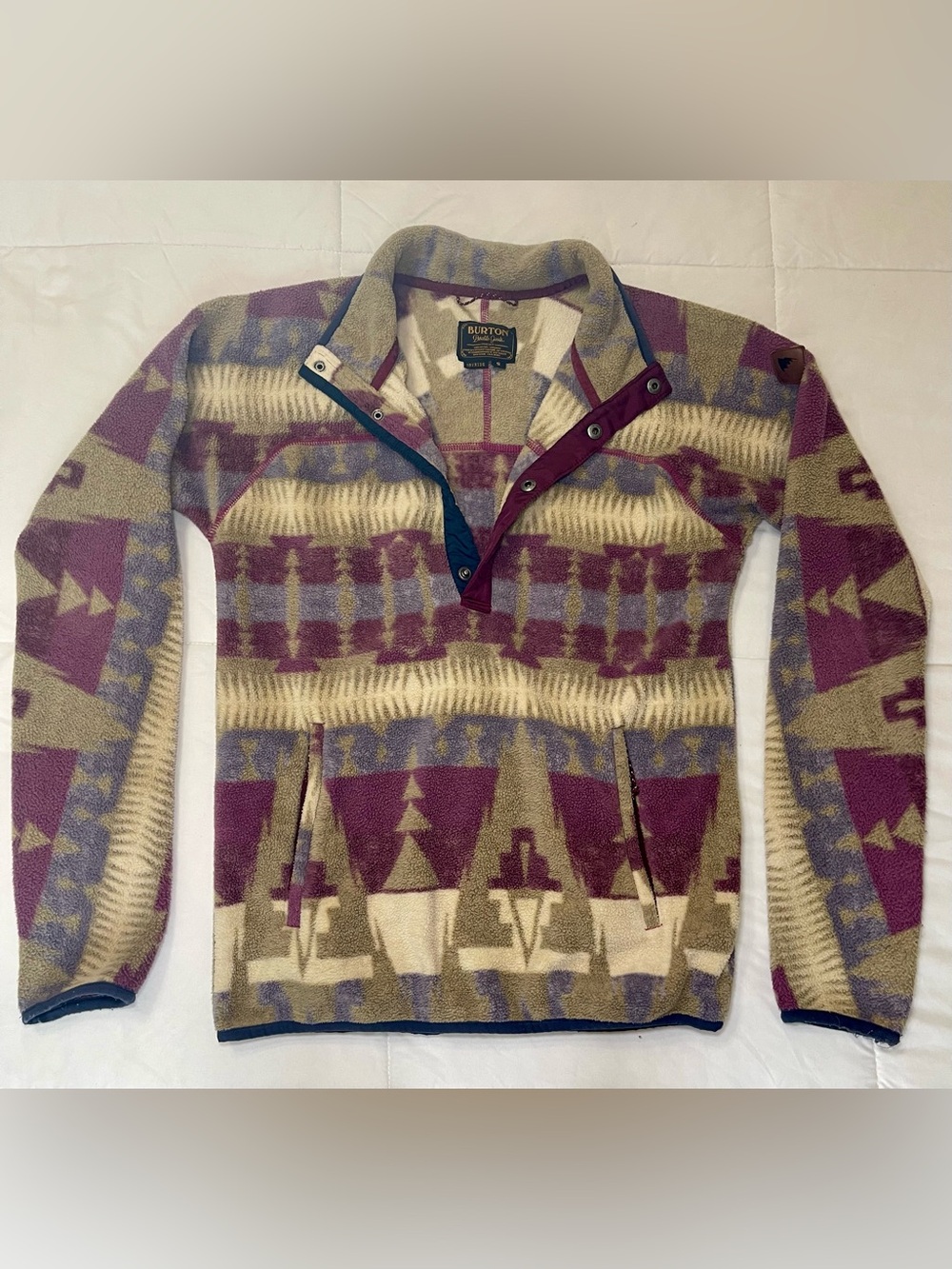 Vintage Burton Anouk Fleece Anorak Pullover Y2K Southwestern Small